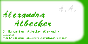 alexandra albecker business card